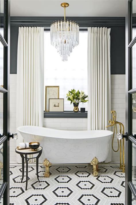 Beautiful Black And White Bathrooms Parisian Bathroom Glamorous