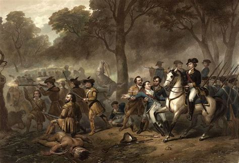 Picture Of George Washington In Battle