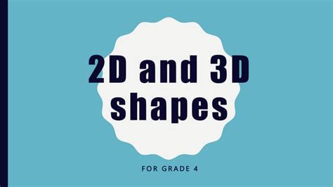 2d And 3d Shapes And Describe Their Properties Pptpptx