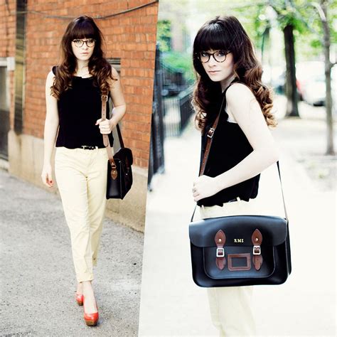 Rachel Marie Iwanyszyn Bonlook Jadore Glasses Romwe Scalopped Tank The Leather Satchel Co