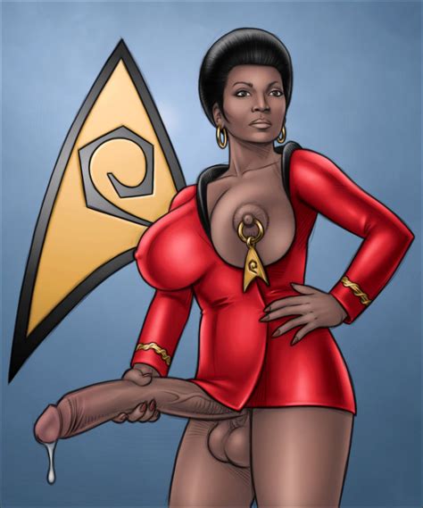 Star Trek Dickgirl Uhura Colour Sketch By