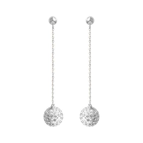 Ball Drop Earrings Silver — Ultra Bella