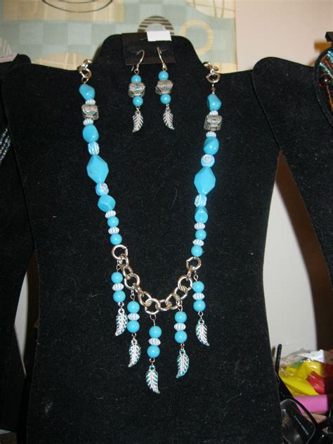 Turquoise Necklace And Earrings Set Turquoise Necklace