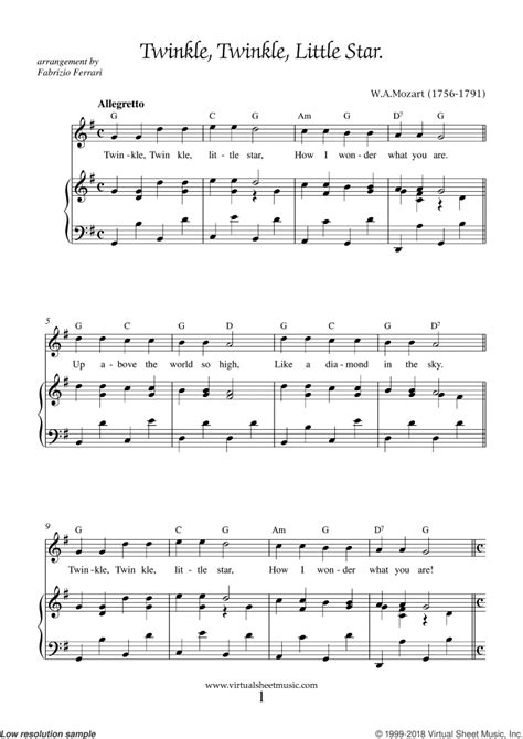 Maybe you would like to learn more about one of these? Twinkle Twinkle Little Star Piano Sheet Music, Easy PDF