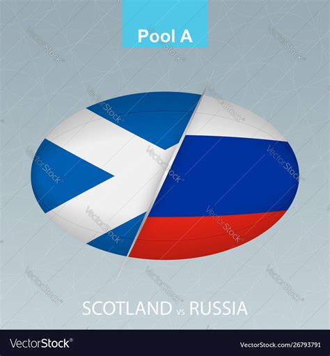 Rugby Competition Scotland Vs Russia Icon Vector Image