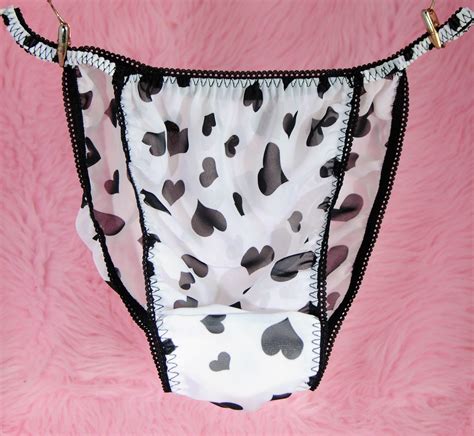 Sheer Chiffon Fabrics Collection Sissy Mens String Bikini Panties S