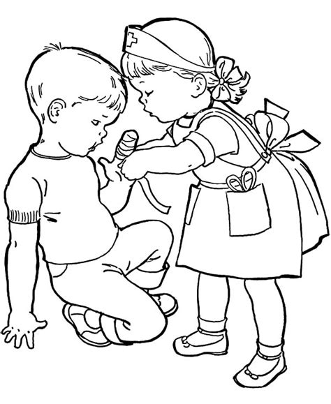 Scroll down to get the free versions of. Put Some Bandage To Cover Wound Helping Others Coloring ...