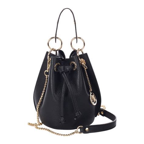 Black Leather Bucket Bag Brandalley