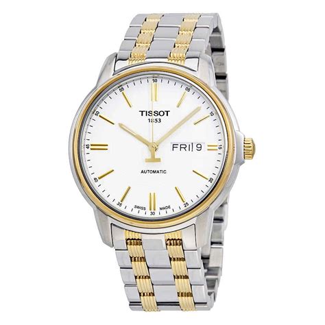 Buy Tissot T Classic Automatic Iii White Dial Two Tone Mens Watch