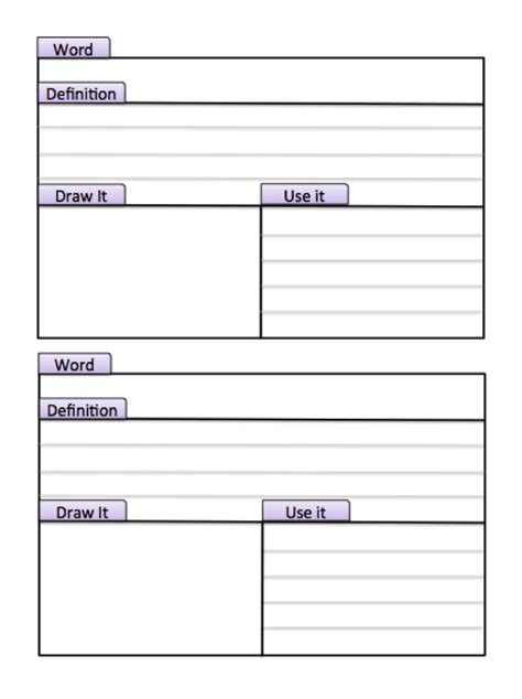 Vocabulary Journal Make This Page Into A Vocabulary Book And Use It