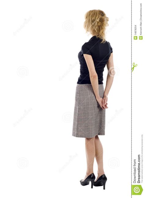 Business Woman From The Back Stock Photo Image Of Caucasian Female