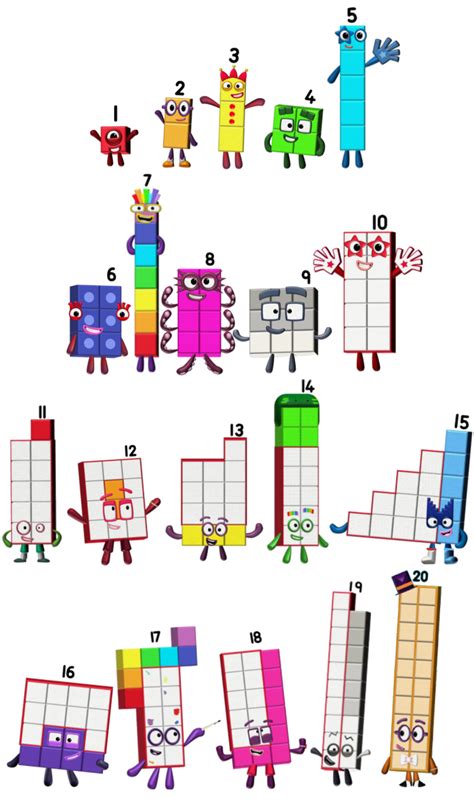 Numberblocks 1 20 Arifmetix Style By Alexiscurry On Deviantart Free