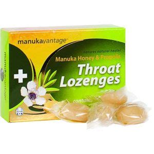 Free delivery for many products! Manuka honey / propolis lozenges | Throat lozenge, Manuka ...