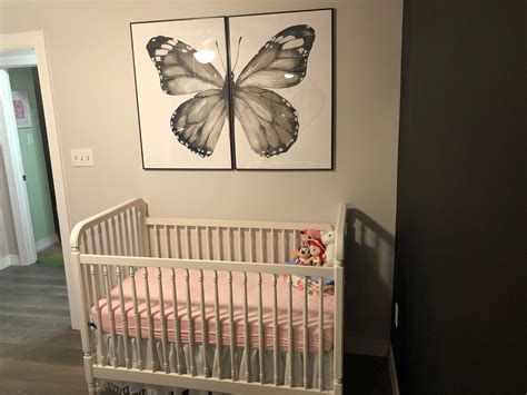 Nursery Decor Girl Butterfly Neutral Colors Butterfly Nursery Art