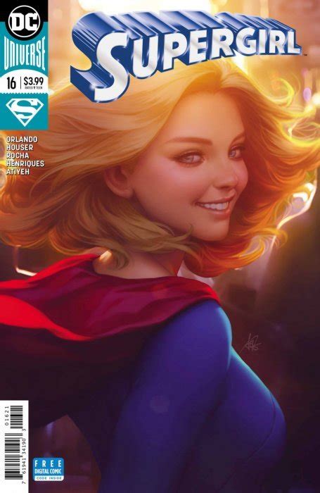 Supergirl Issue 16b Variant Stanley Artgerm Lau Cover Midvaal Comics
