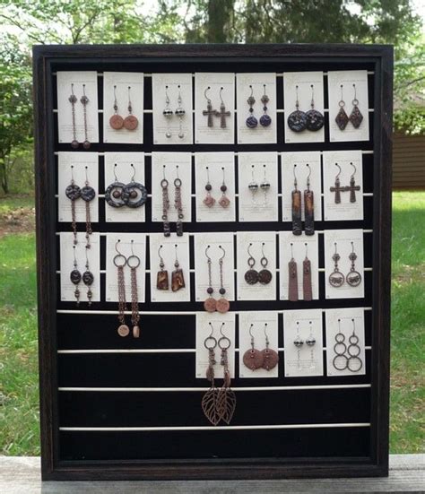 Diy Shadow Box Earring Display Rack For Craft Shows Jewelry Display