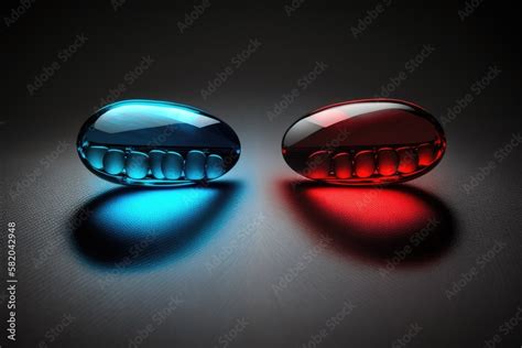 Red Pill And Blue Pill Right Choice Concept Ai Generated Stock Illustration Adobe Stock
