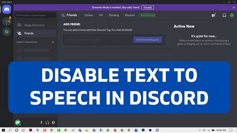 How To Disable Text To Speech In Discord Youtube
