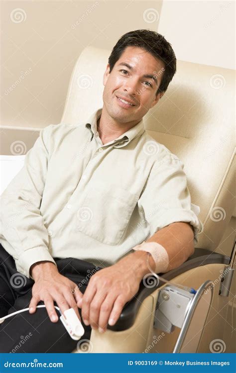 Portrait Of A Patient Receiving Chemotherapy Stock Image Image Of