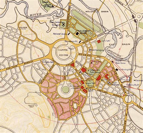 Click full screen icon to open full mode. Old Map of Canberra 1913 Australia Vintage Map of Canberra ...