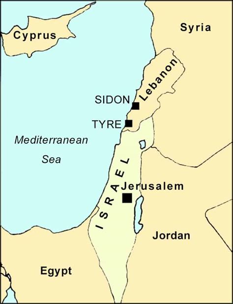 31 Tyre And Sidon Map The Herald Of Hope