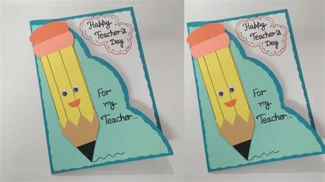 Diy Teachers Day Card Handmade Greeting Card For Teachers Day Easy