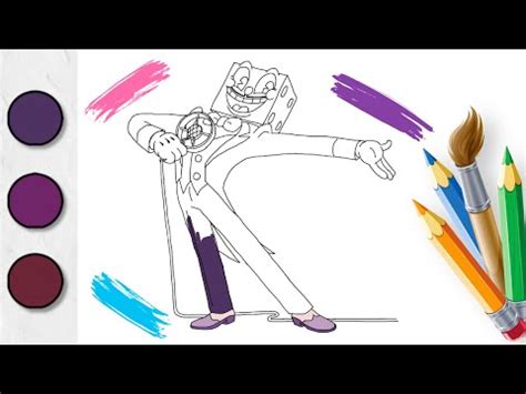 Paint Cuphead Show King Dice Coloring Step By Step Youtube