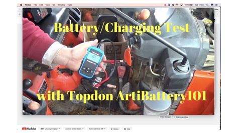Kubota Bx24 Batterycharging Test With Topdon Artibattery101 Youtube
