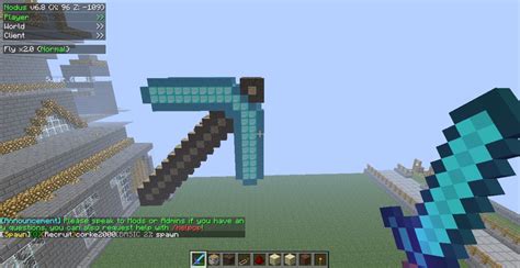 Diamond Pickaxe Statue Minecraft Map