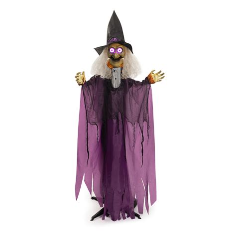 Wbhome Halloween Animated Prop 6ft Life Size Standing Wicked Witch With