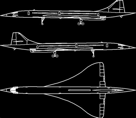 Concorde Plane 2d Dwg Plan For Autocad Designs Cad