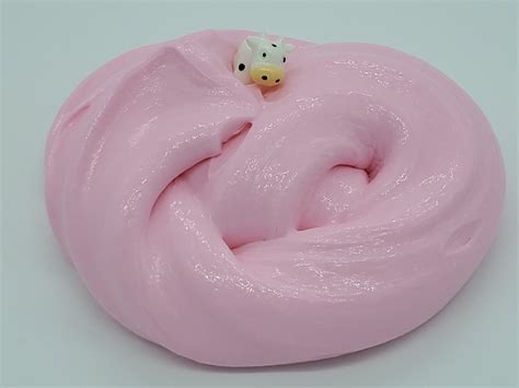 Thick Strawberry Ice Cream Slime Creamy Scented Slime Etsy