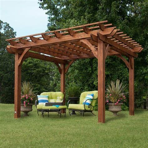 Backyard Discovery Cedar 12 Ft W X 10 Ft D Solid Wood Pergola