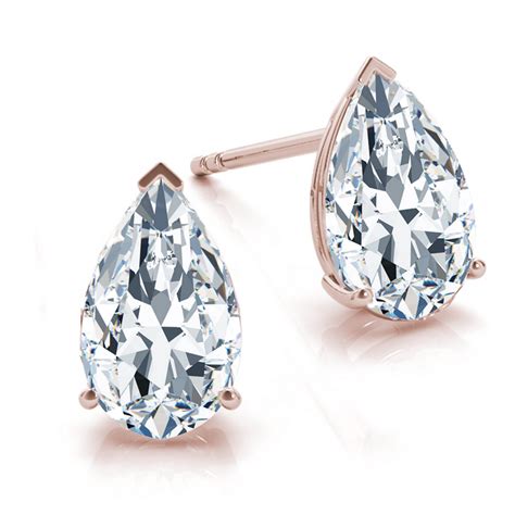Pear Diamond Stud Earrings At Diamond And Gold Warehouse