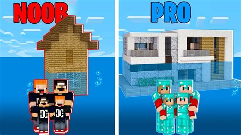 A water modern house in minecraft is a unique yet simple build that combines the aesthetics of a modern house with the beautiful. Minecraft NOOB vs PRO - UNDER WATER OVER WATER FAMILY ...