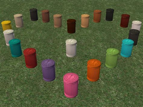 Mod The Sims Oceanangel2yous Buyable Outdoor Trashcan Recolours