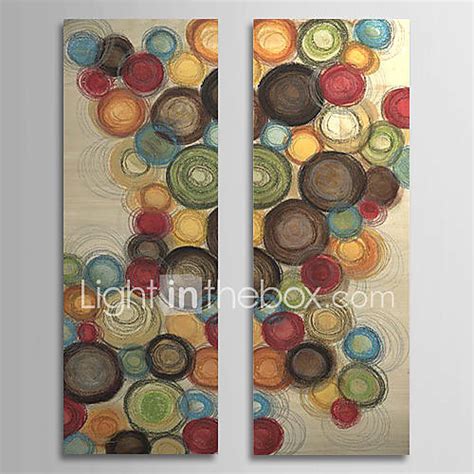 Hand Painted Oil Painting Abstract With Stretched Frame Set Of 2 1308