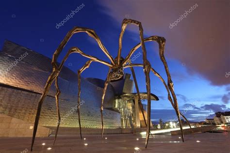 Maman Giant Spider Sculpture By Louise Bourgeois At Guggenheim Museum