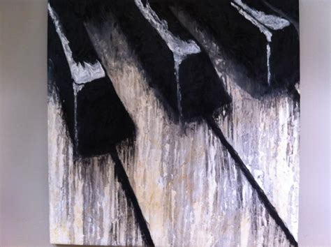 Abstract Piano Painting Acrylic The Traveling Artist