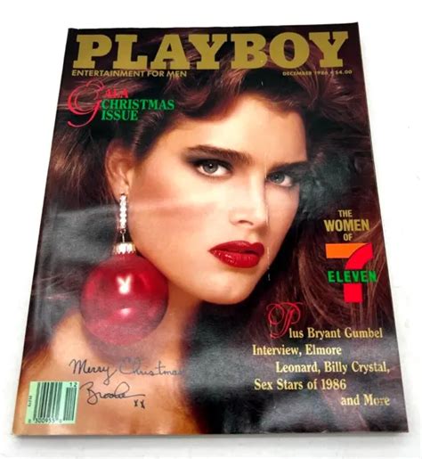 Playboy Magazine December Christmas Gala Issue Brooke Shields