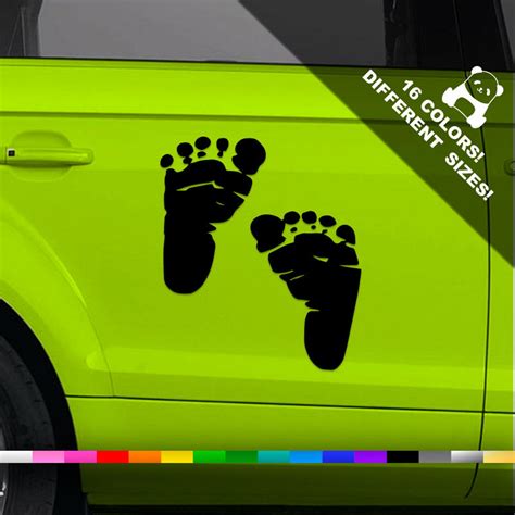 Baby Footprint Car Decal Footprints Truck Or Bumper Sticker Etsy