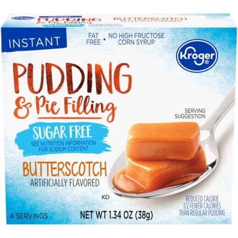 Kroger Sugar Free Butterscotch Instant Pudding Mix 134 Oz Kroger