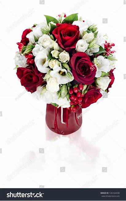 Flower Colorful Vase Bouquet Arrangement Centerpiece Isolated