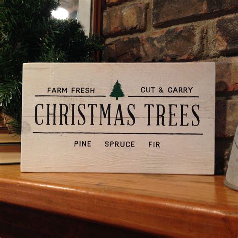 Vintage Christmas Pallet Sign Christmas Trees By Refineyourpallet On