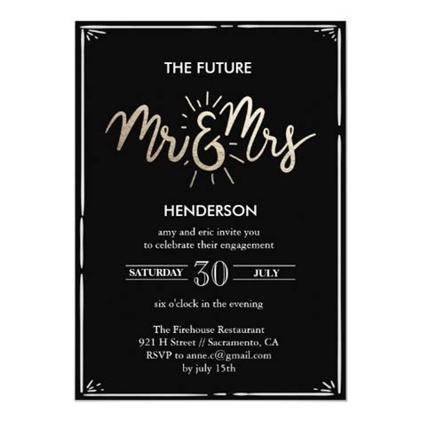the future mr and mrs engagement invitation