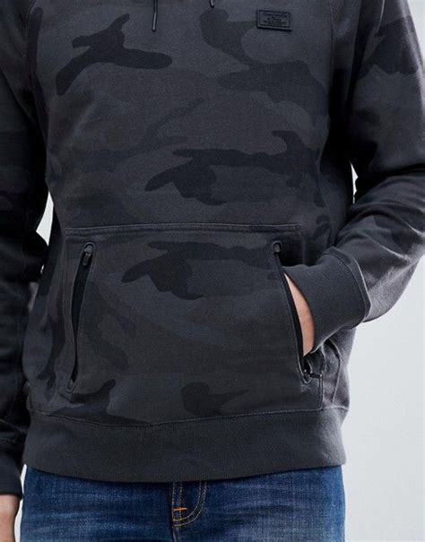 abercrombie and fitch abercrombie and fitch black label sport hoodie in black camo camo sports