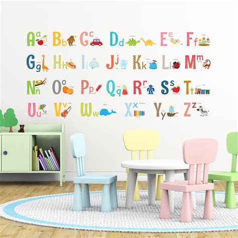 Alphabet Wall Stickers Medium Kids Wall Decals Nursery Wall