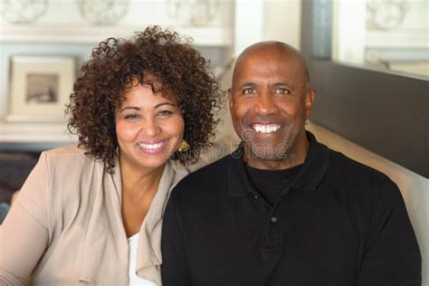 Portrait Of A Mature Mixed Race Couple Smiling Stock Image Image Of