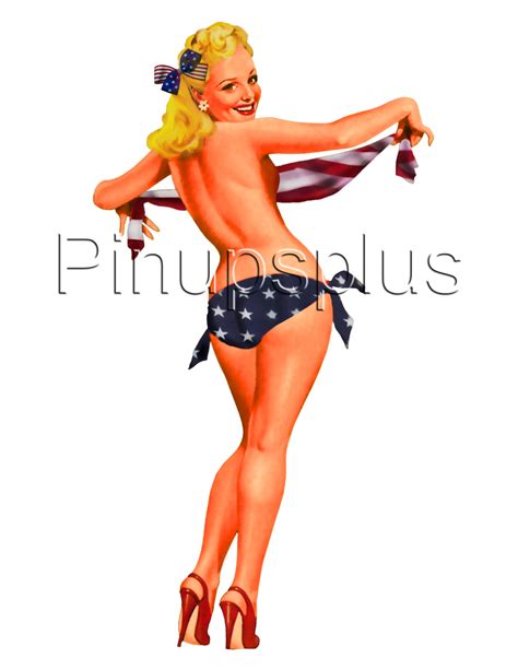Naughty America Flag Pinup Girl Waterslide Decal Sticker S1028 [s1028] 4 75 Pin Ups Plus