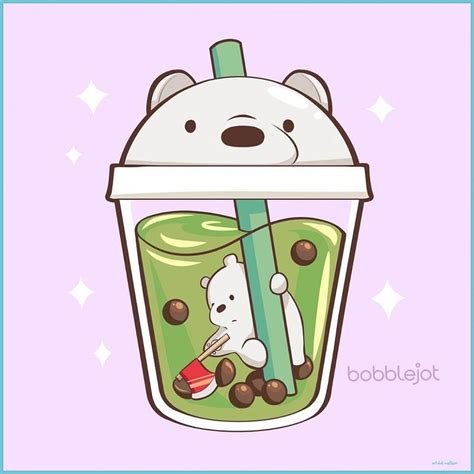 We Bare Bears Boba Cute Boba Bubble Tea Anime Hd Phone Wallpaper